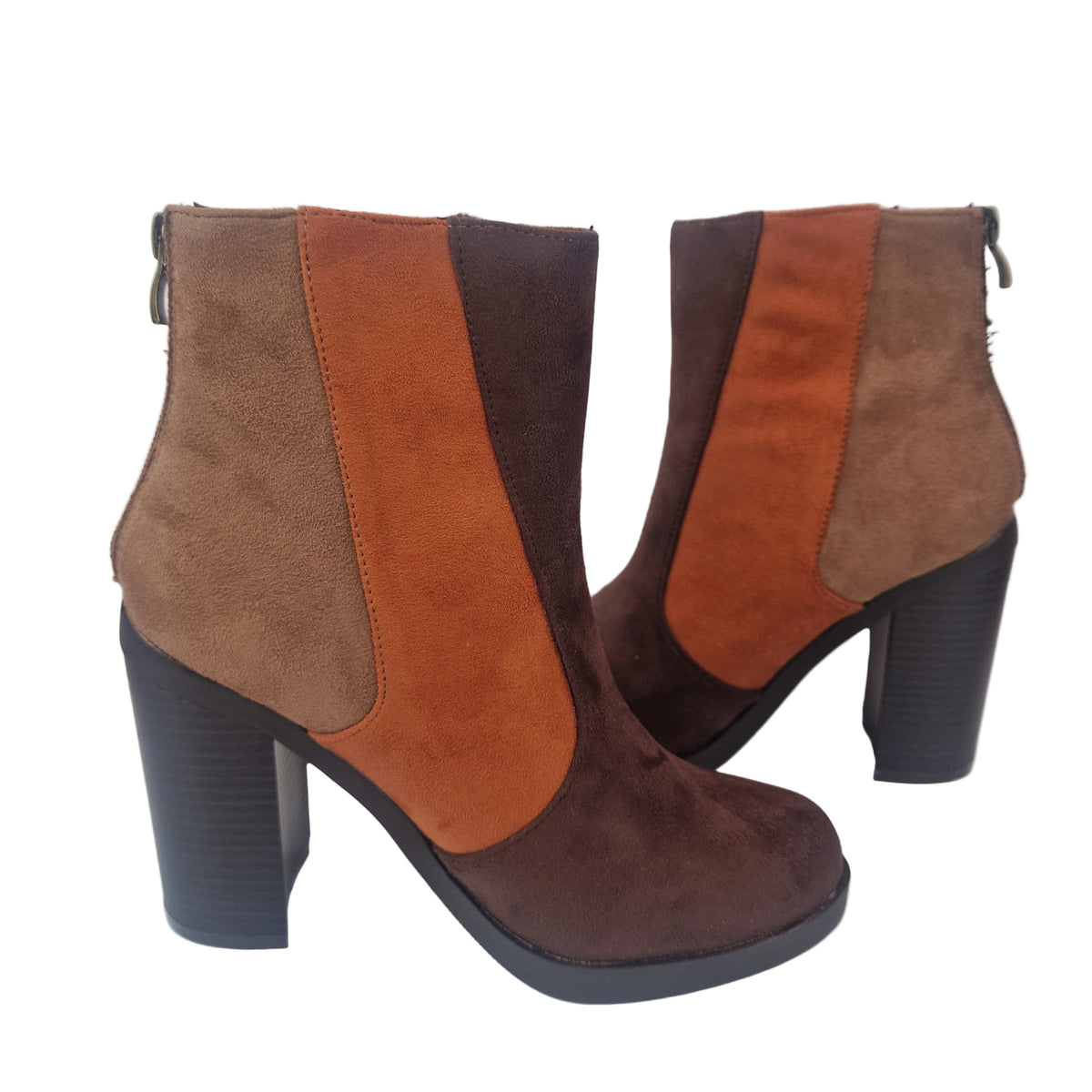 Botines Tacón Alto Tricolor Mustang – Pasarela Concept