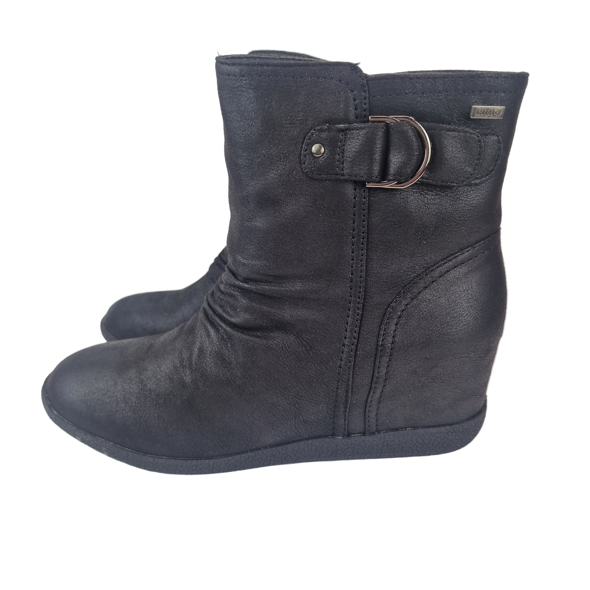Botines Cuña Interior Mustang Negro – Pasarela Concept