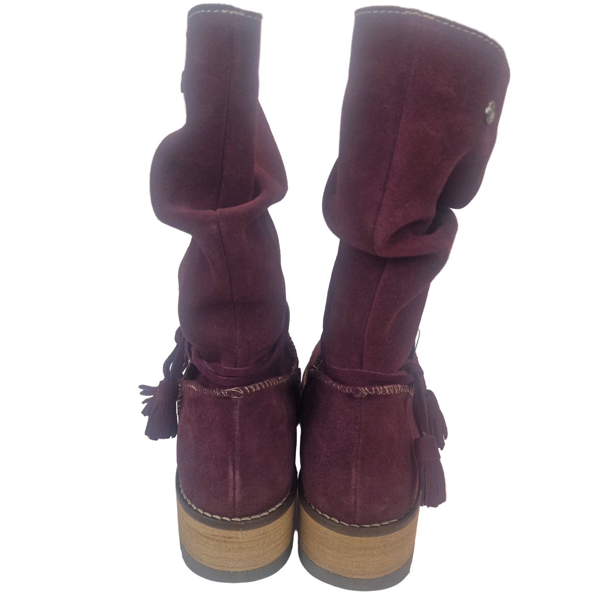 Bota Serraje Arrugada Top3 Burdeos