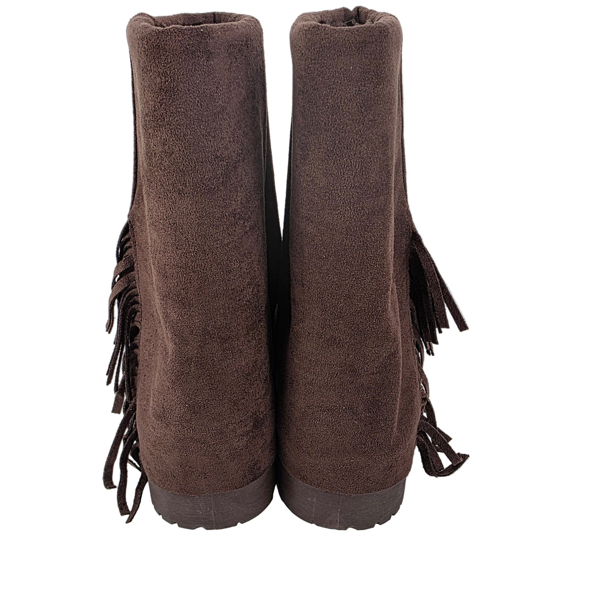 Bota Australiana Flecos Plataforma Marrón