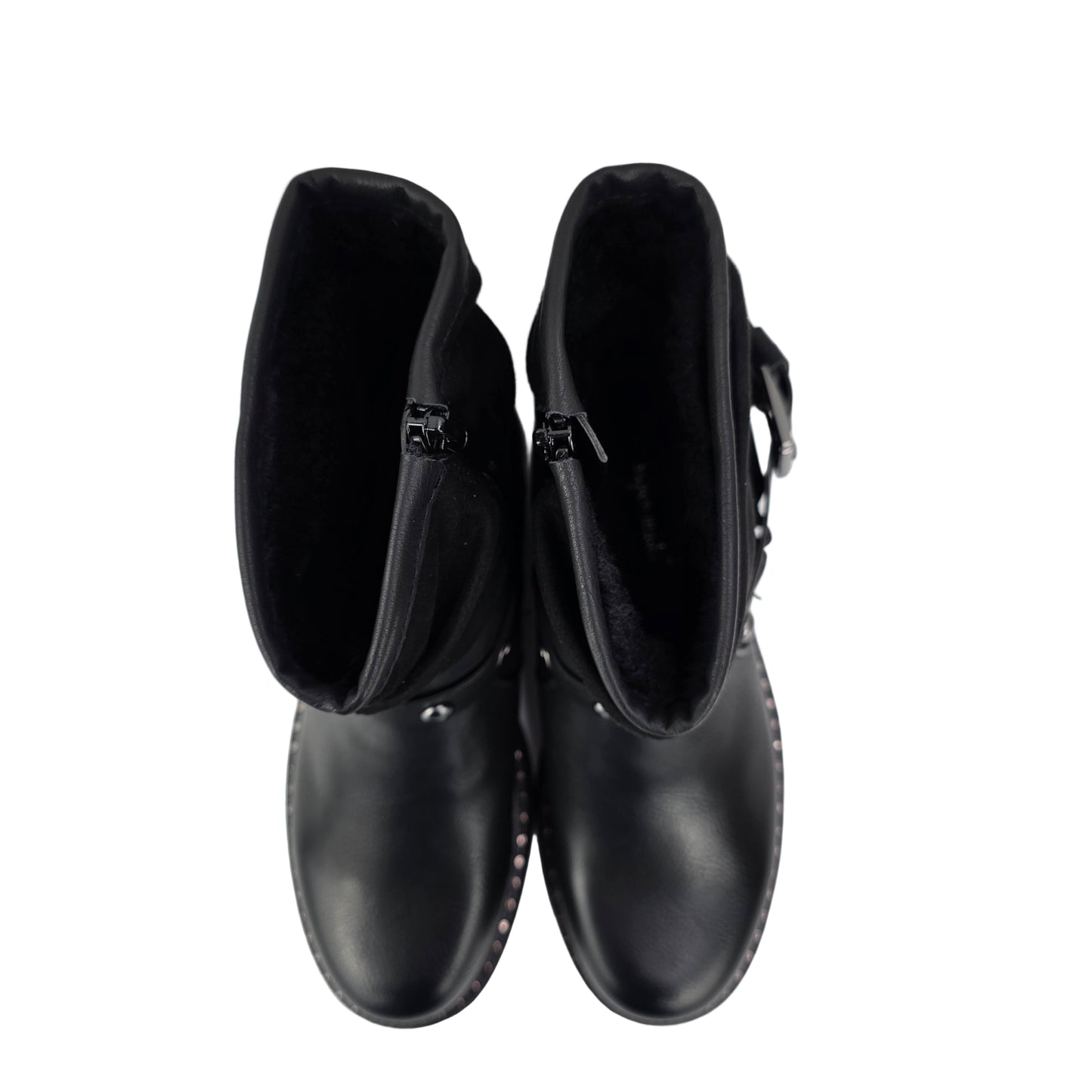 Botin Combinado Hebilla Negro
