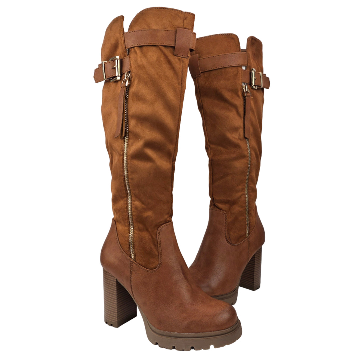 Bota Alta Tacón Camel – Pasarela Concept