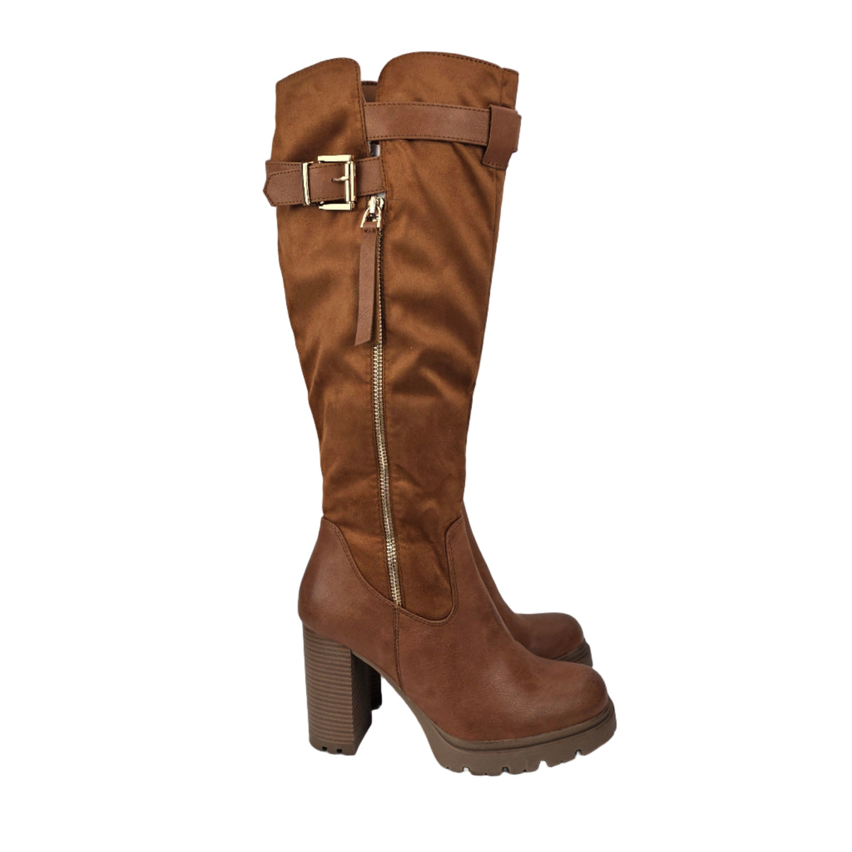 Bota Alta Tacón Camel – Pasarela Concept