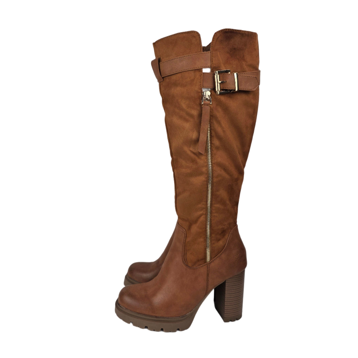 Bota Alta Tacón Camel – Pasarela Concept