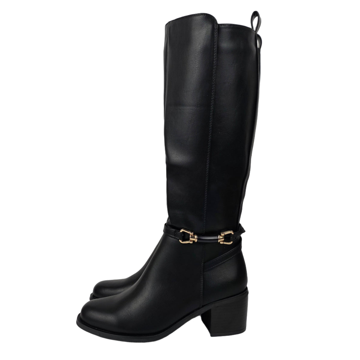 Bota Alta Tacón Estribo Negro – Pasarela Concept