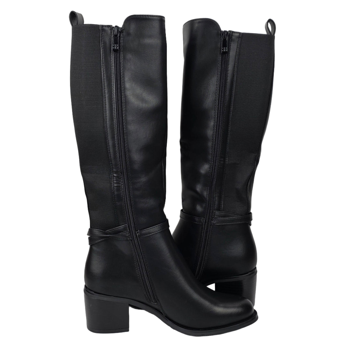Bota Alta Tacón Estribo Negro – Pasarela Concept