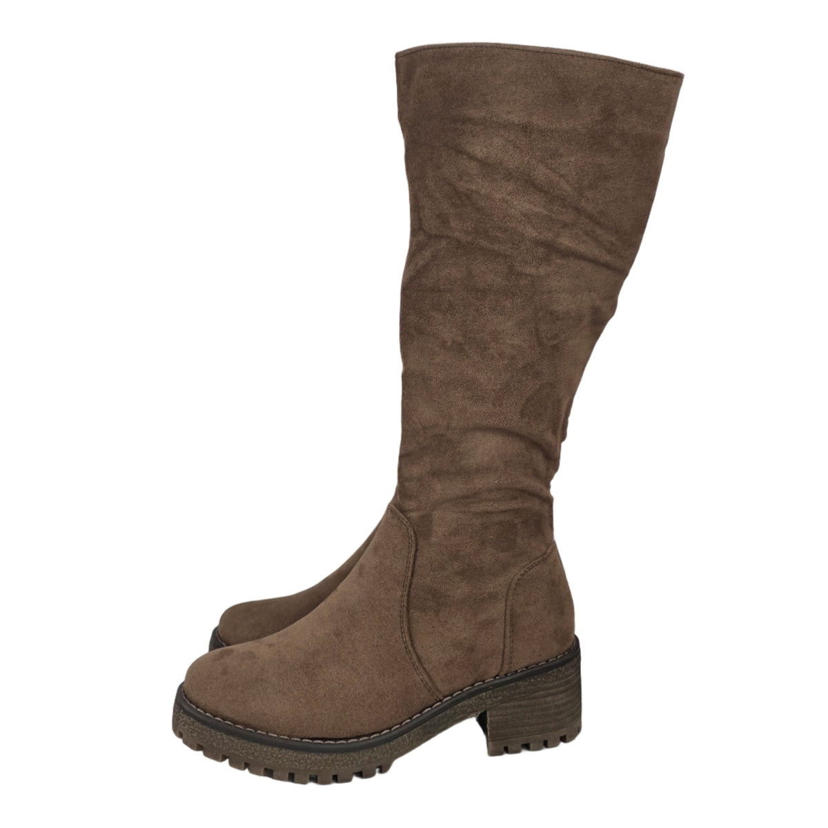 Bota Alta de Antelina Kaki Suela Track – Pasarela Concept