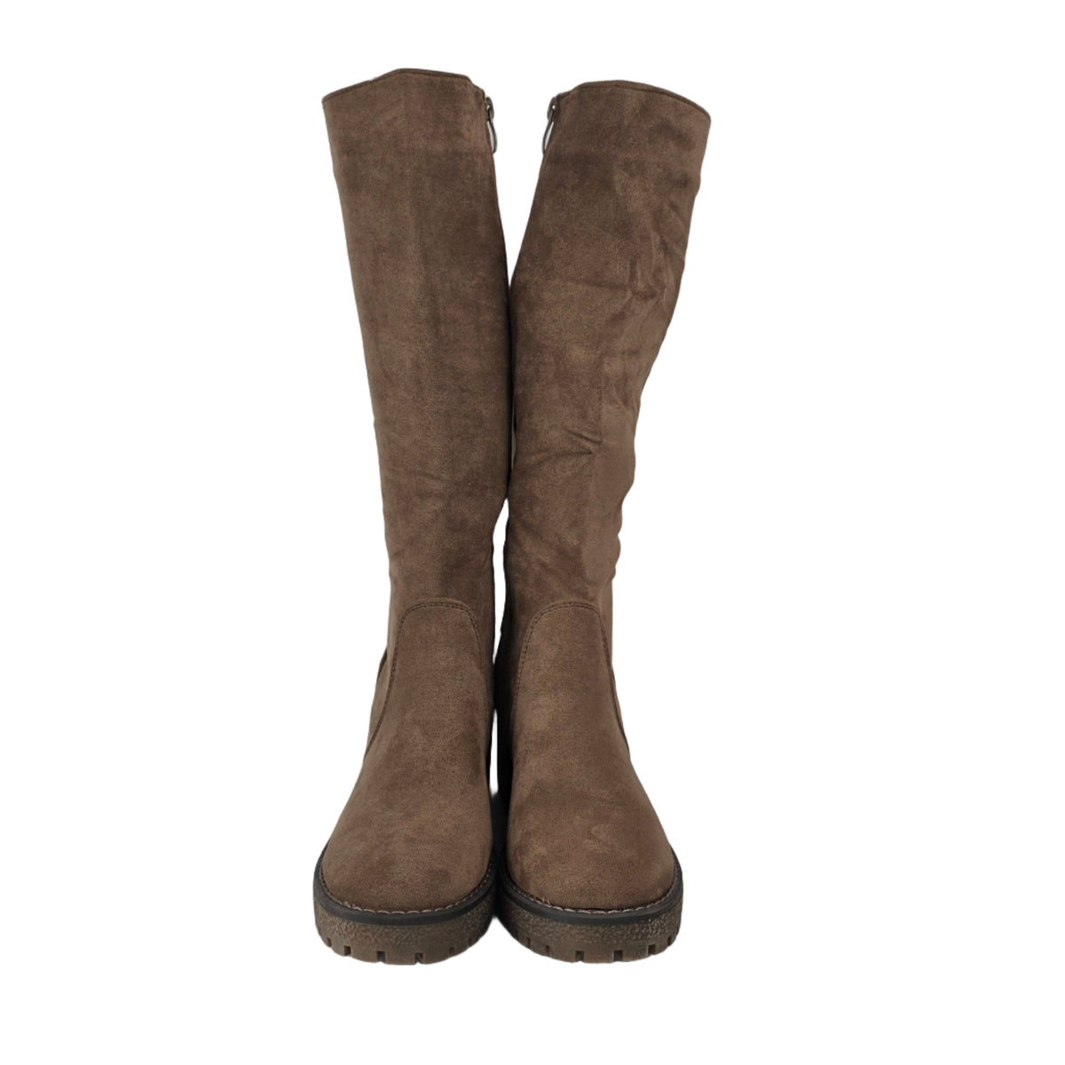 Bota Alta de Antelina Kaki Suela Track – Pasarela Concept