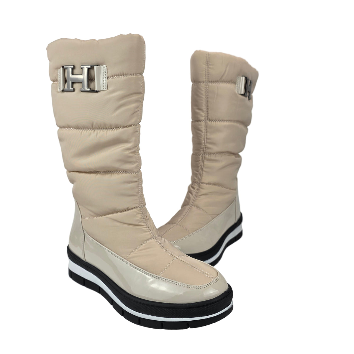 Bota Alta Acolchada Pelo Beige – Pasarela Concept