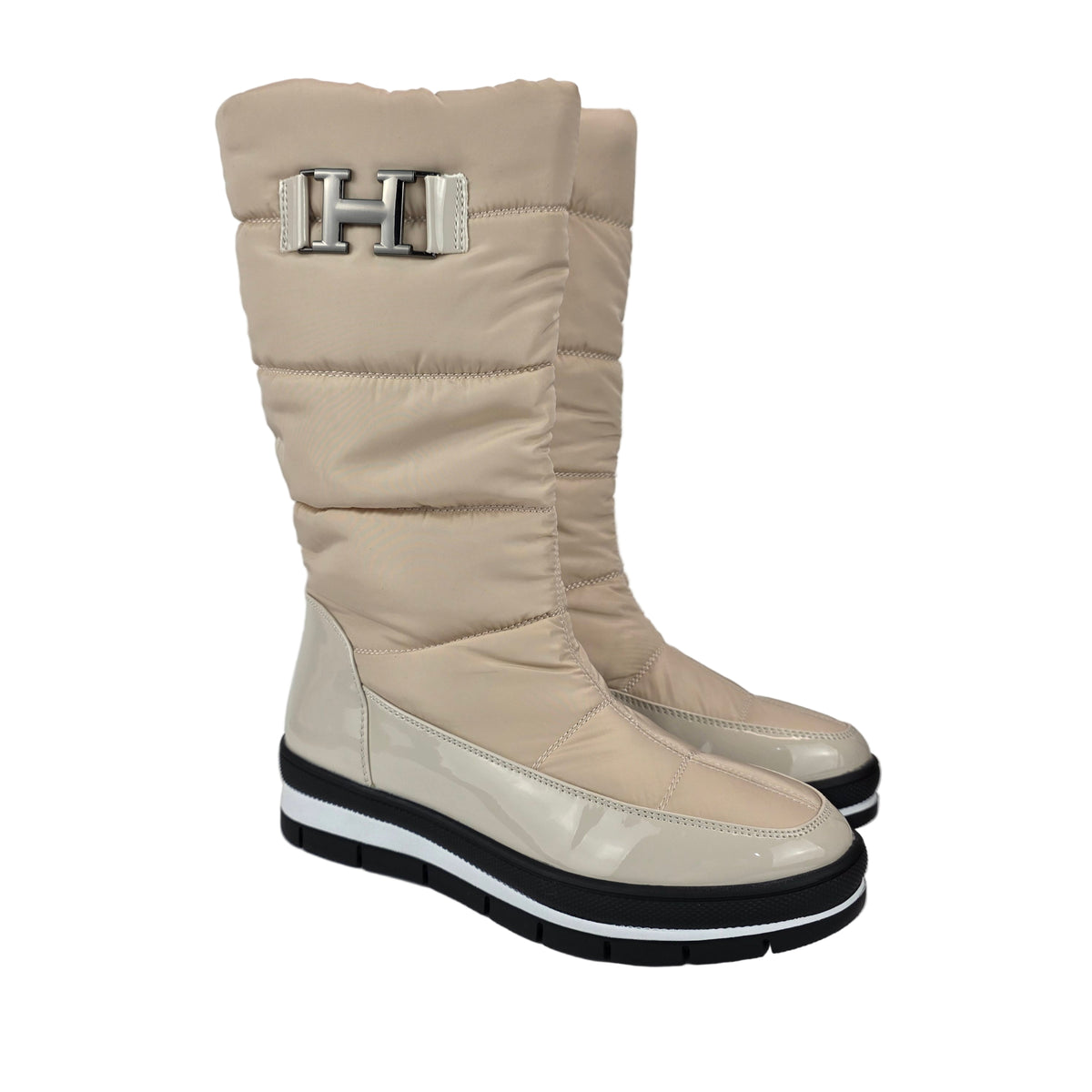Bota Alta Acolchada Pelo Beige – Pasarela Concept