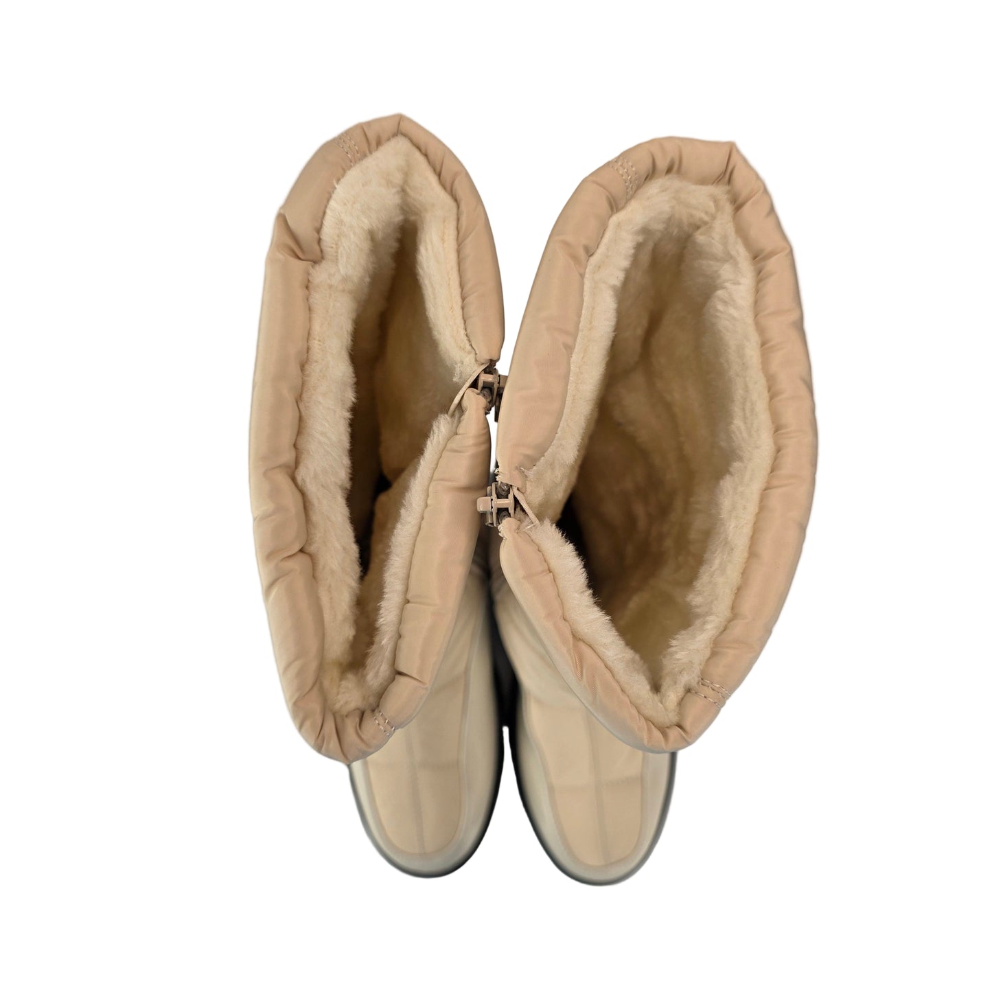 Bota Acolchada Pelo Beige