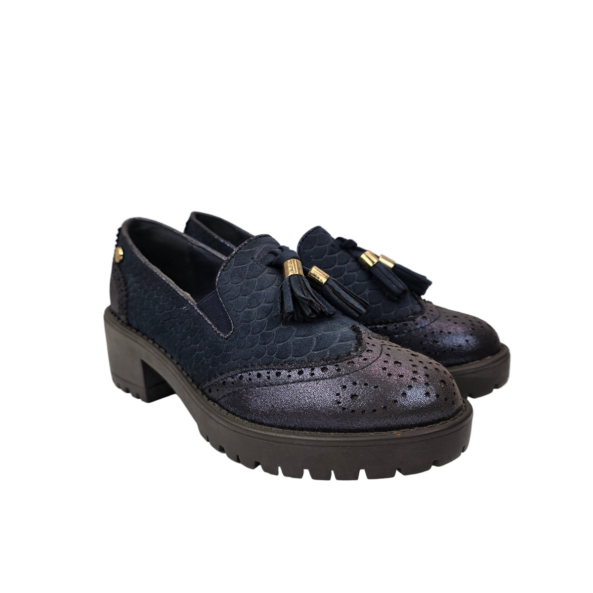 Zapato Mocasín Oxford Xti Azul Marino