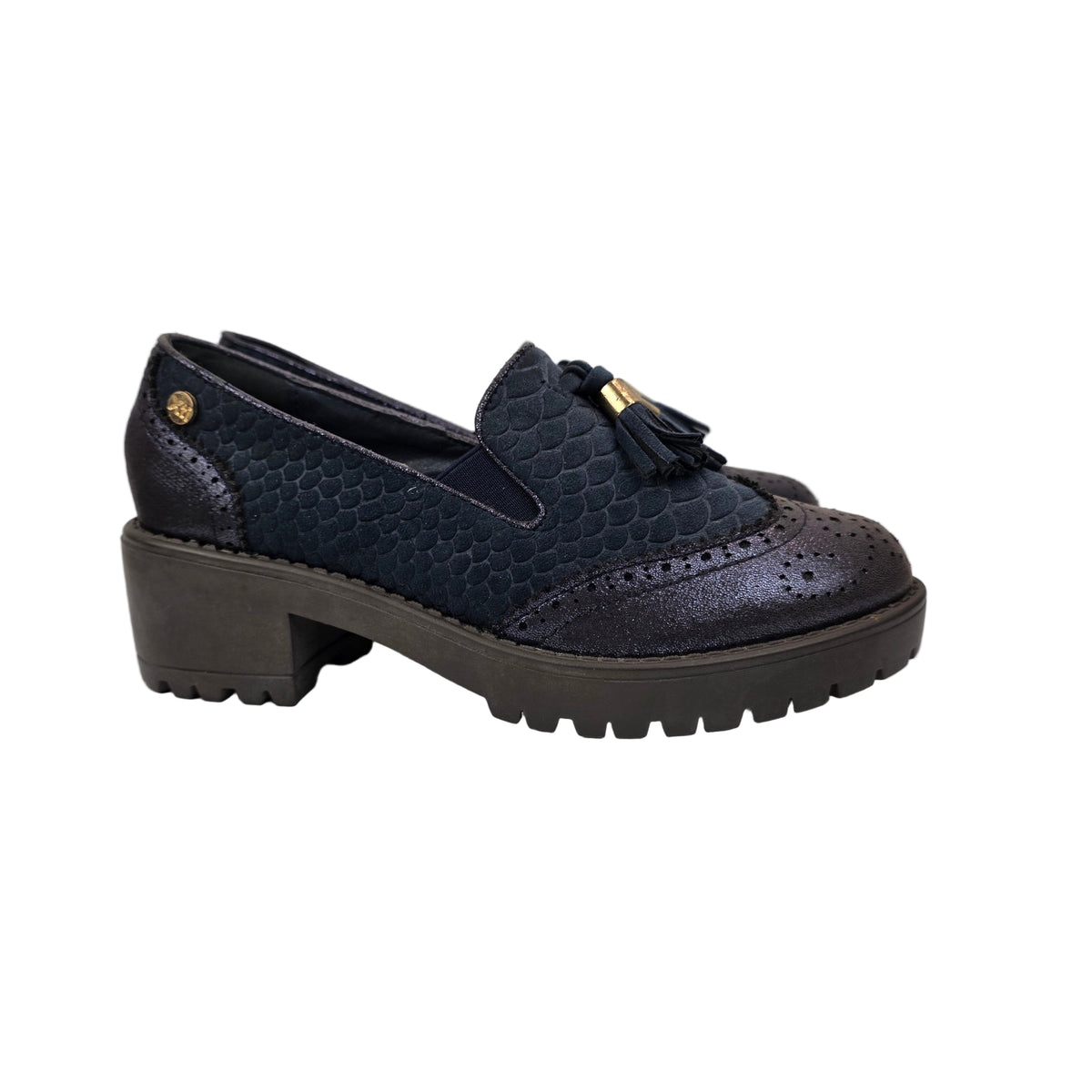 Zapato Mocasín Oxford Xti Azul Marino