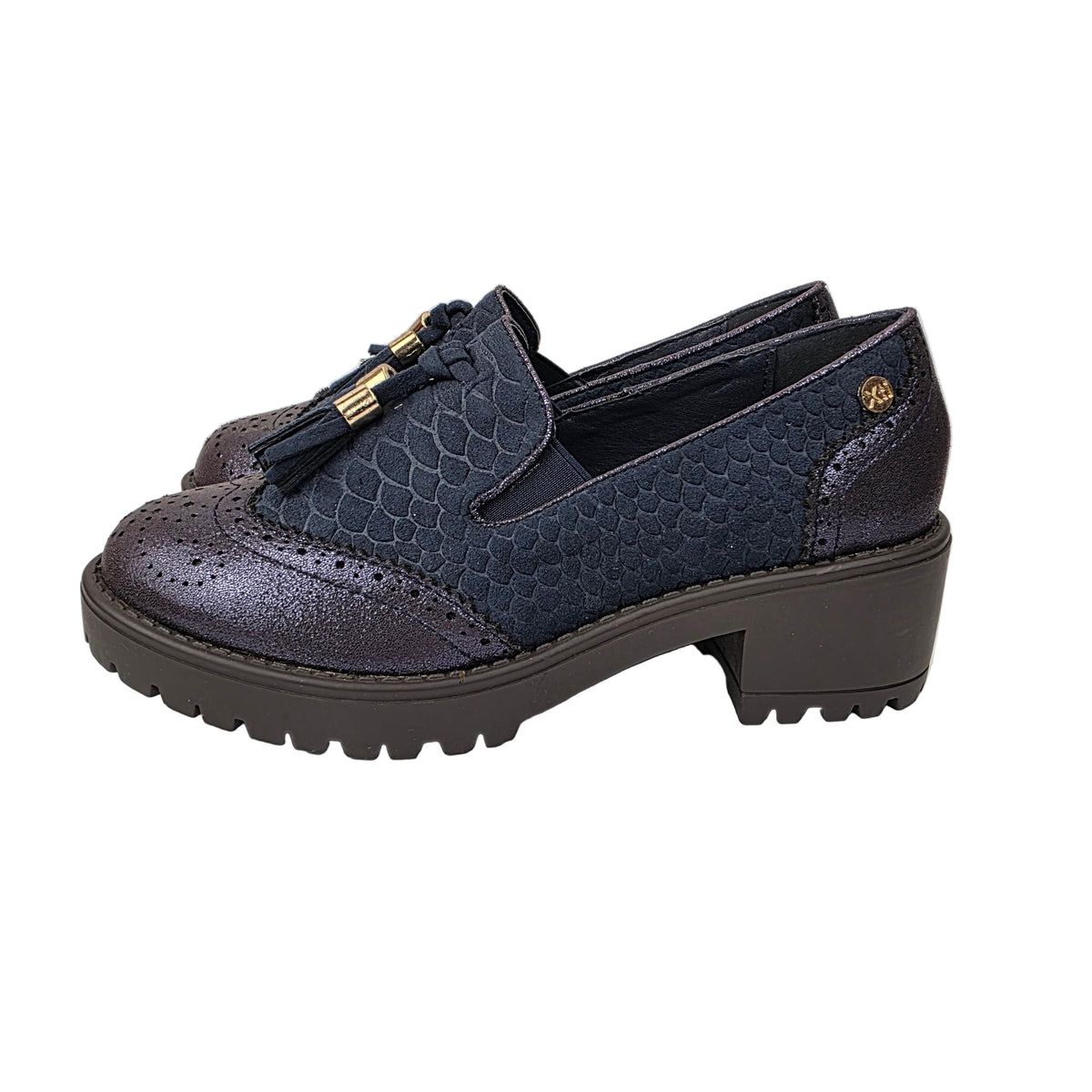 Zapato Mocasín Oxford Xti Azul Marino