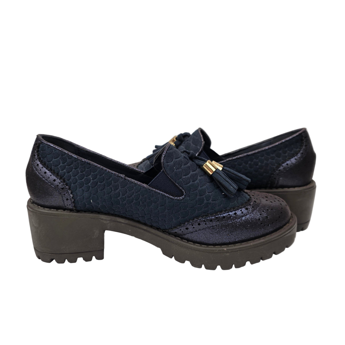 Zapato Mocasín Oxford Xti Azul Marino