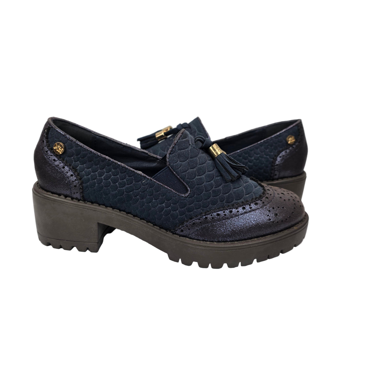 Zapato Mocasín Oxford Xti Azul Marino