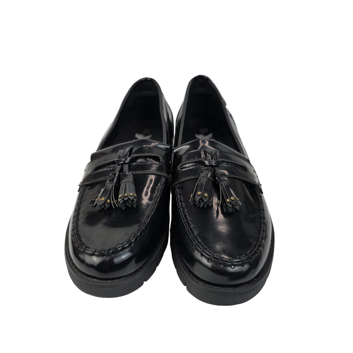 Mocasín Charol Borlas Xti Negro