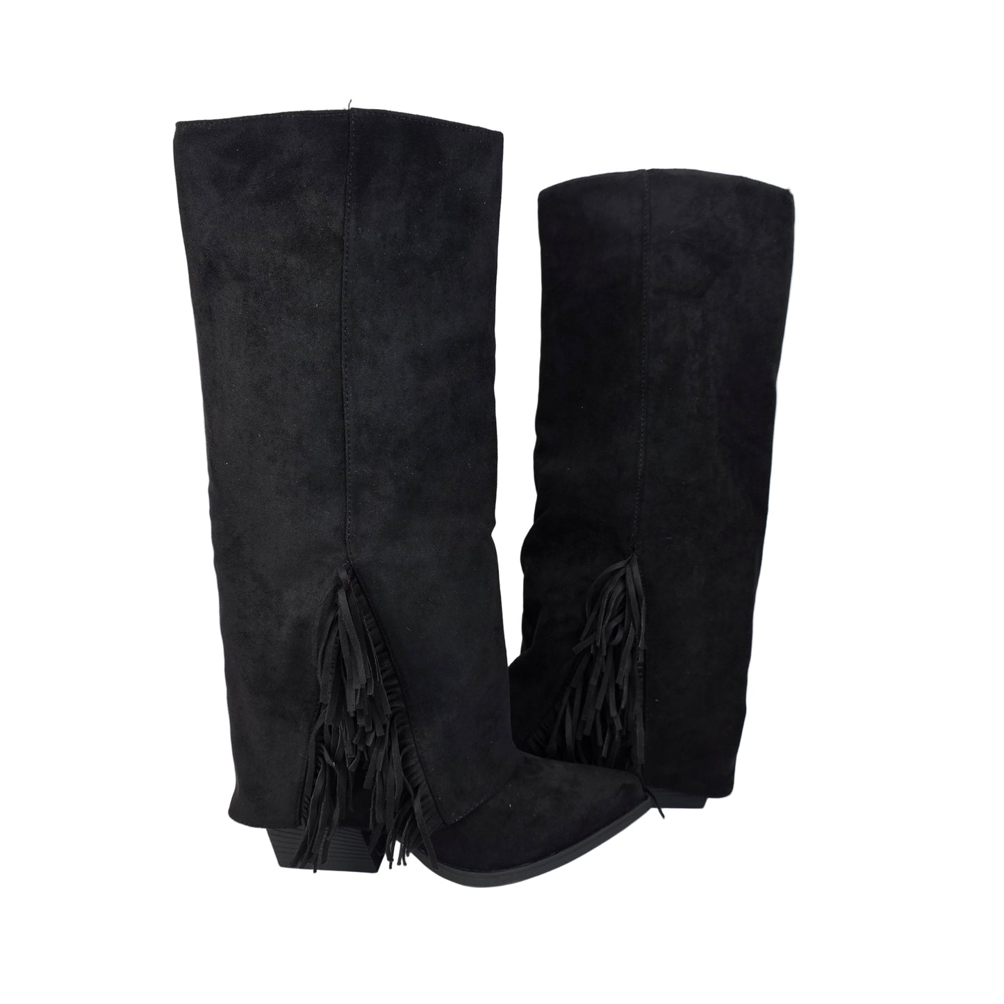 Botas Altas Flecos Negro