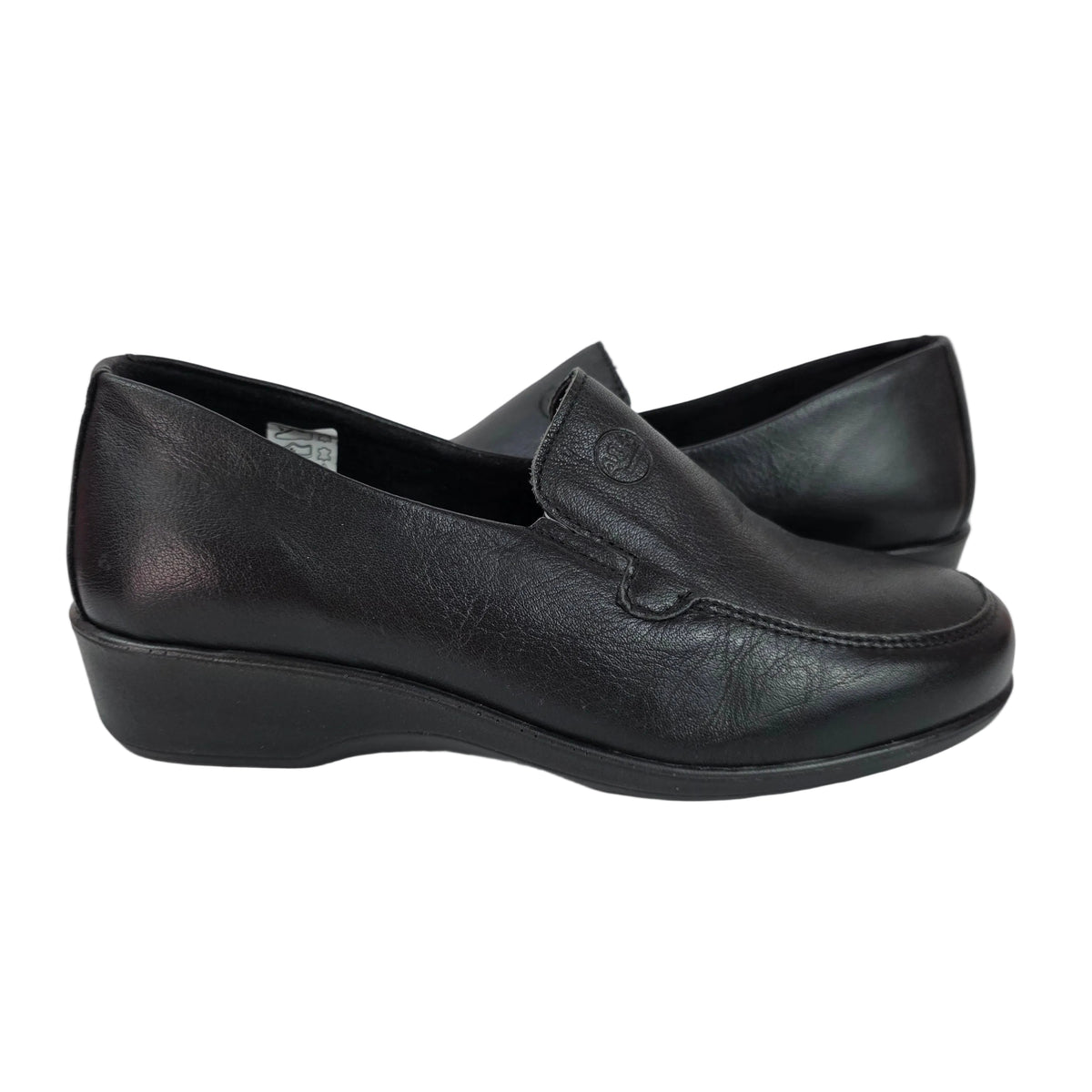 Mocasines 48 Horas de Piel Negra Confort