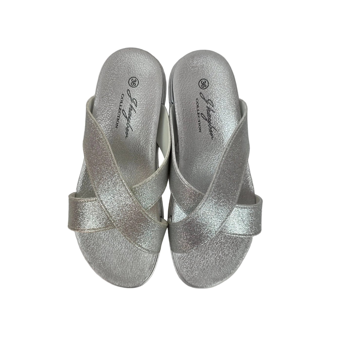 Sandalia Pala J'hayber Plata con Glitter y Suela Ergonómica de 3cm