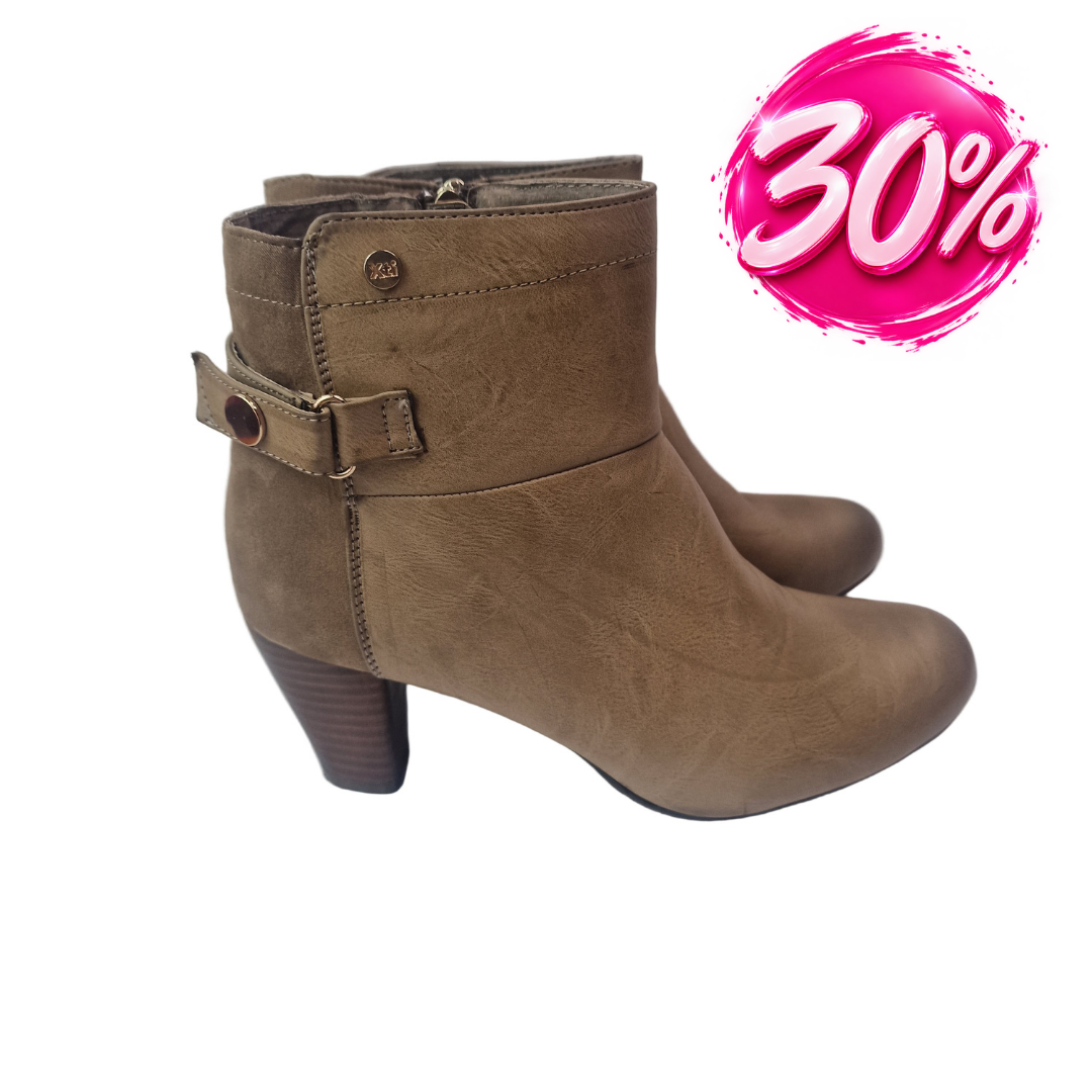Botín Tacón Combinado Xti Taupe