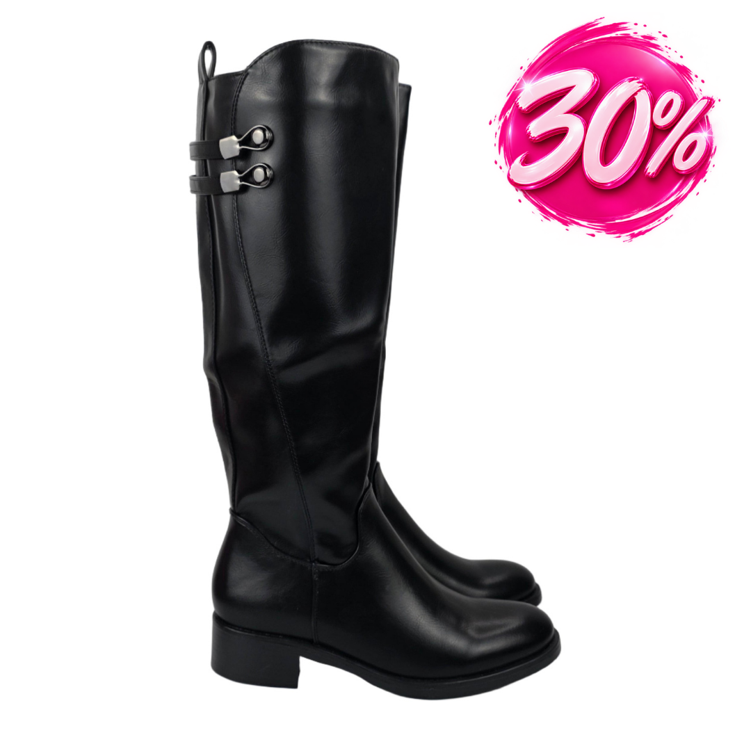 Bota Alta Elástico Licra Negra – Pasarela Concept