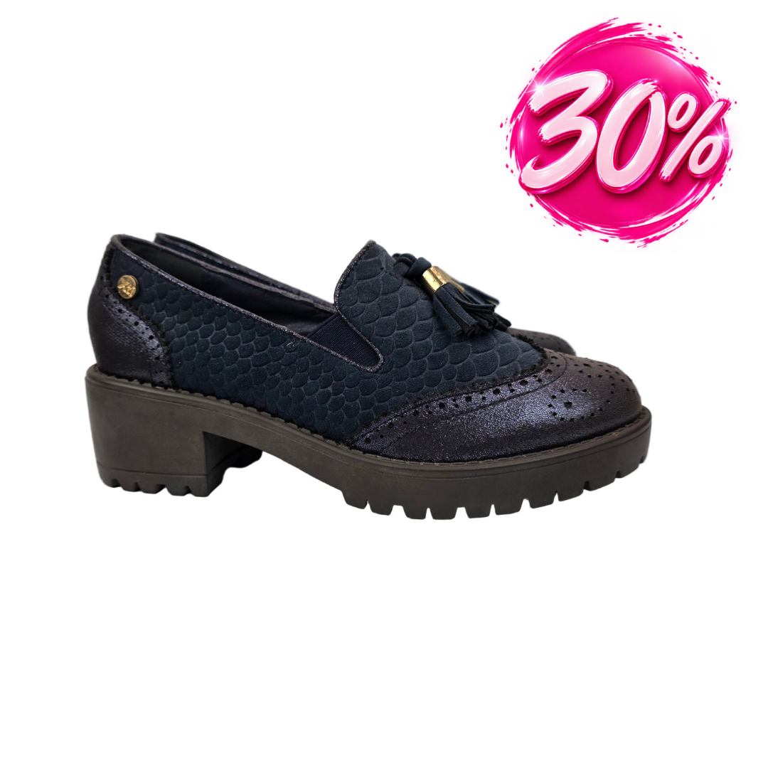 Zapato Mocasín Oxford Xti Azul Marino