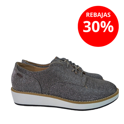 Blucher Sport Glitter Plata