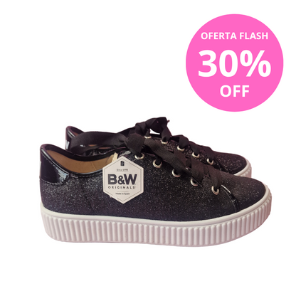 Zapatilla Giltter Negro B&W