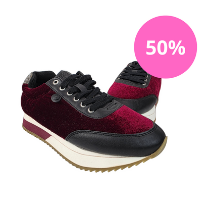 Sneakers Terciopelo Burdeos Gioseppo