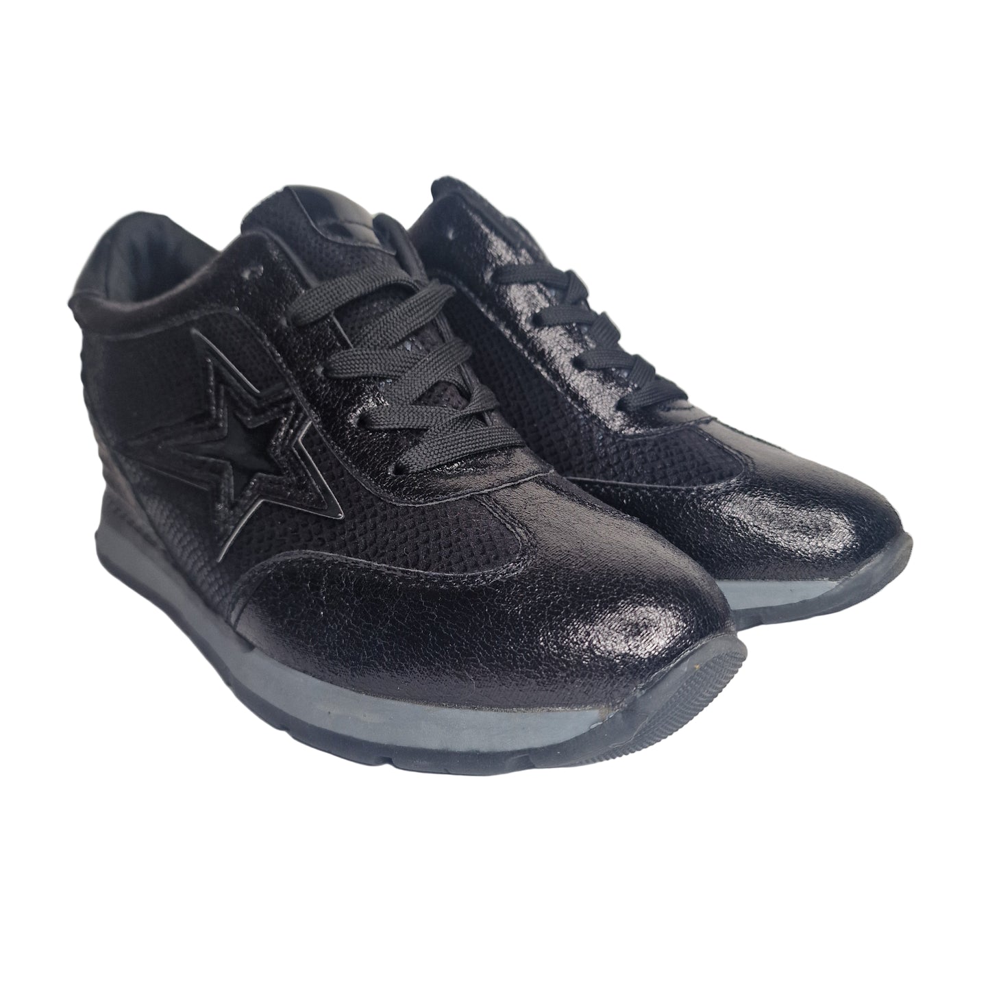 Sneakers Pasarela Concept Negras con Cuña Interior y Plantilla Extraíble