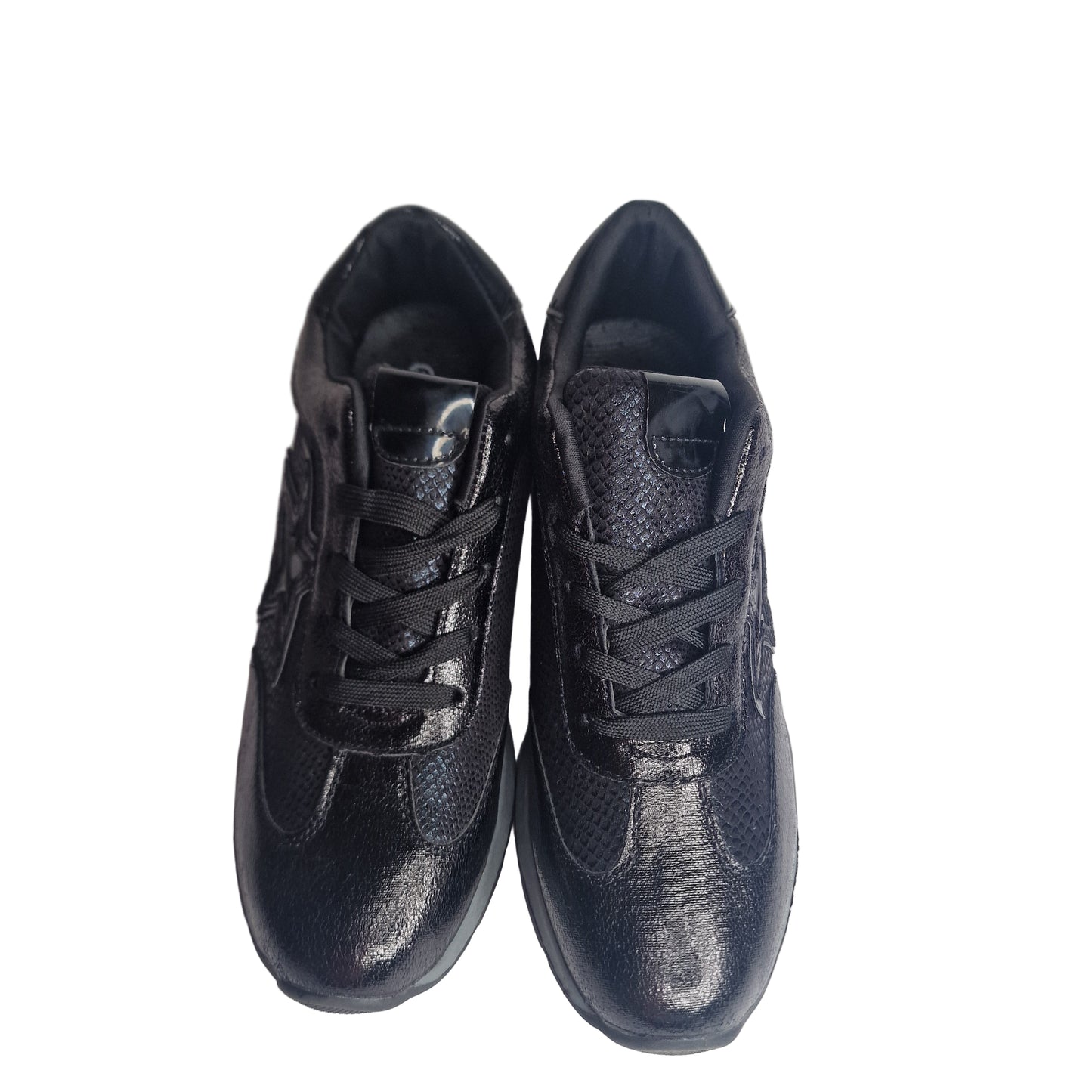 Sneakers Pasarela Concept Negras con Cuña Interior y Plantilla Extraíble
