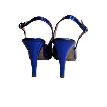 Zapato Stiletto Piel Joyca Azul
