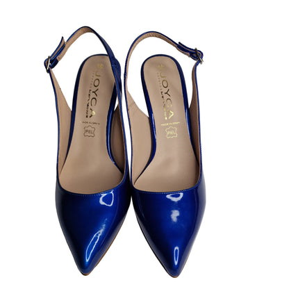 Zapato Stiletto Piel Joyca Azul