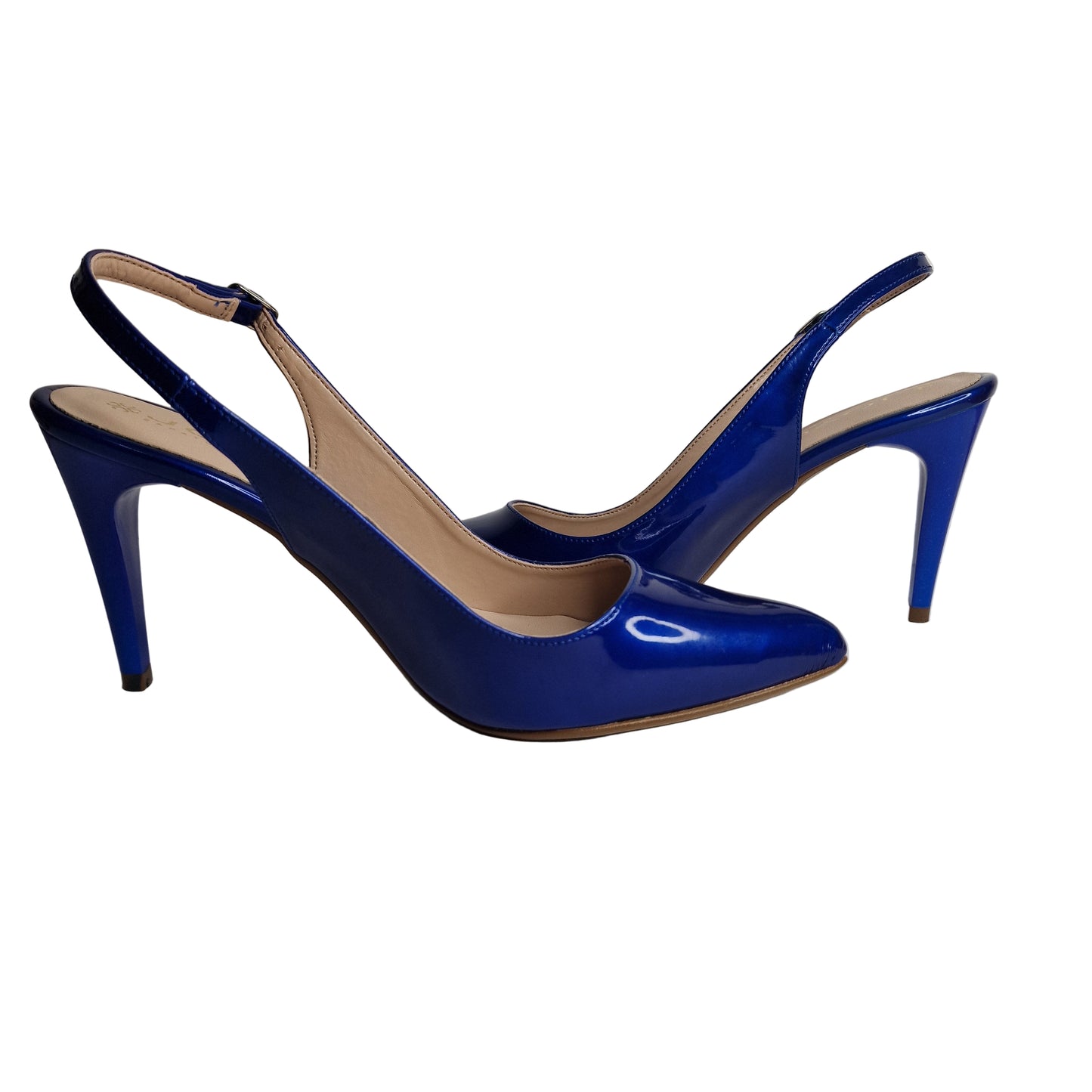 Zapato Stiletto Piel Joyca Azul
