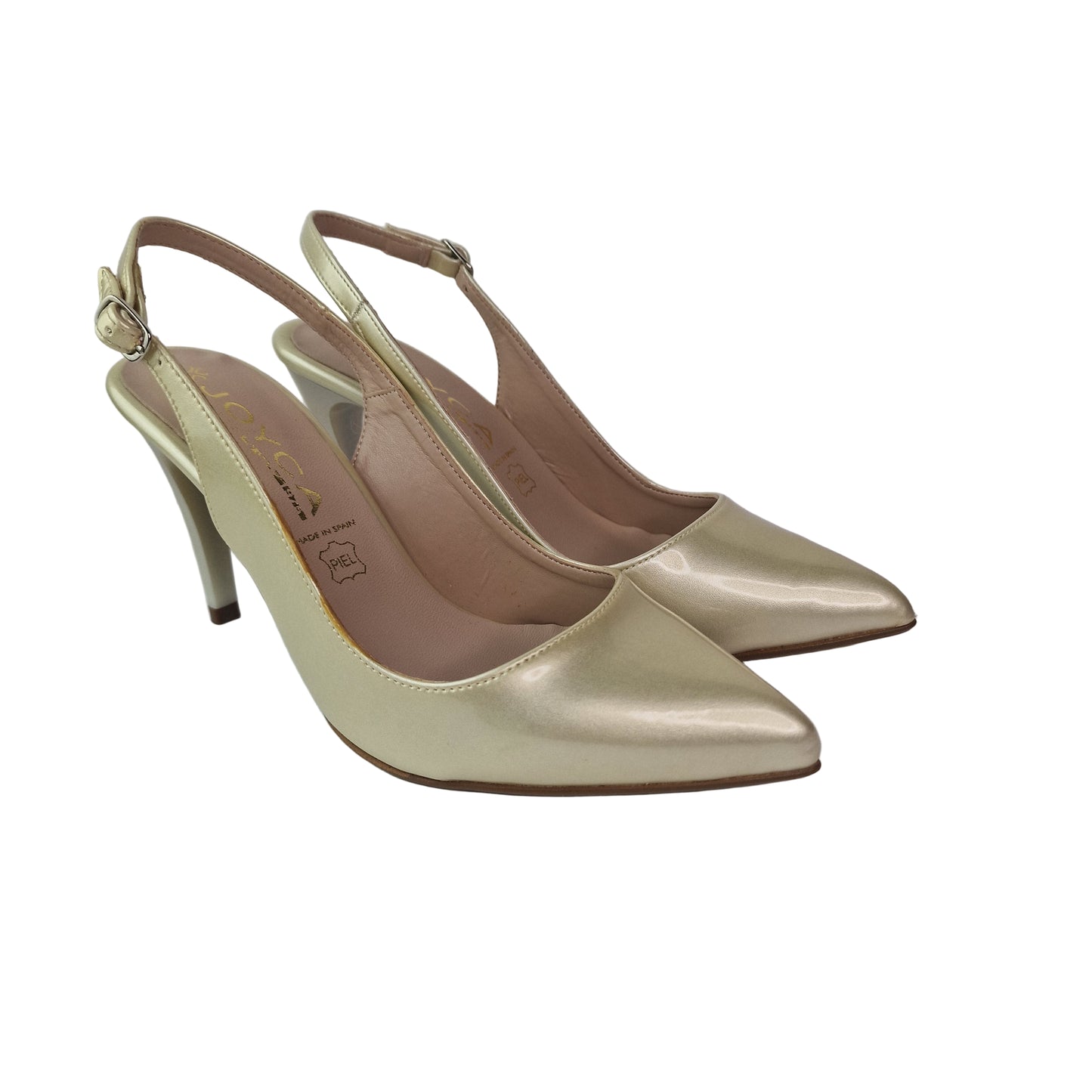 Zapato Stiletto Piel Charol Perla Joyca