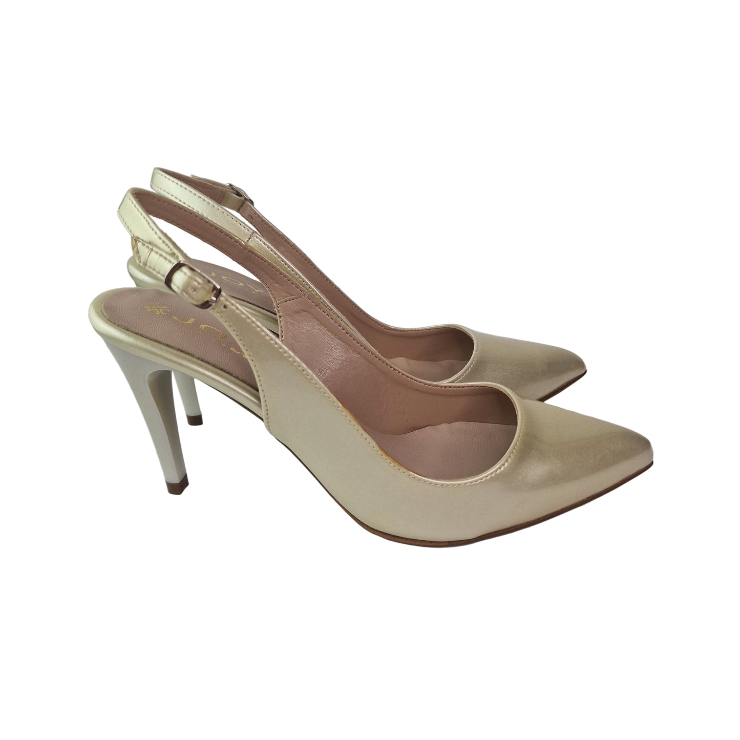 Zapato Stiletto Piel Charol Perla Joyca