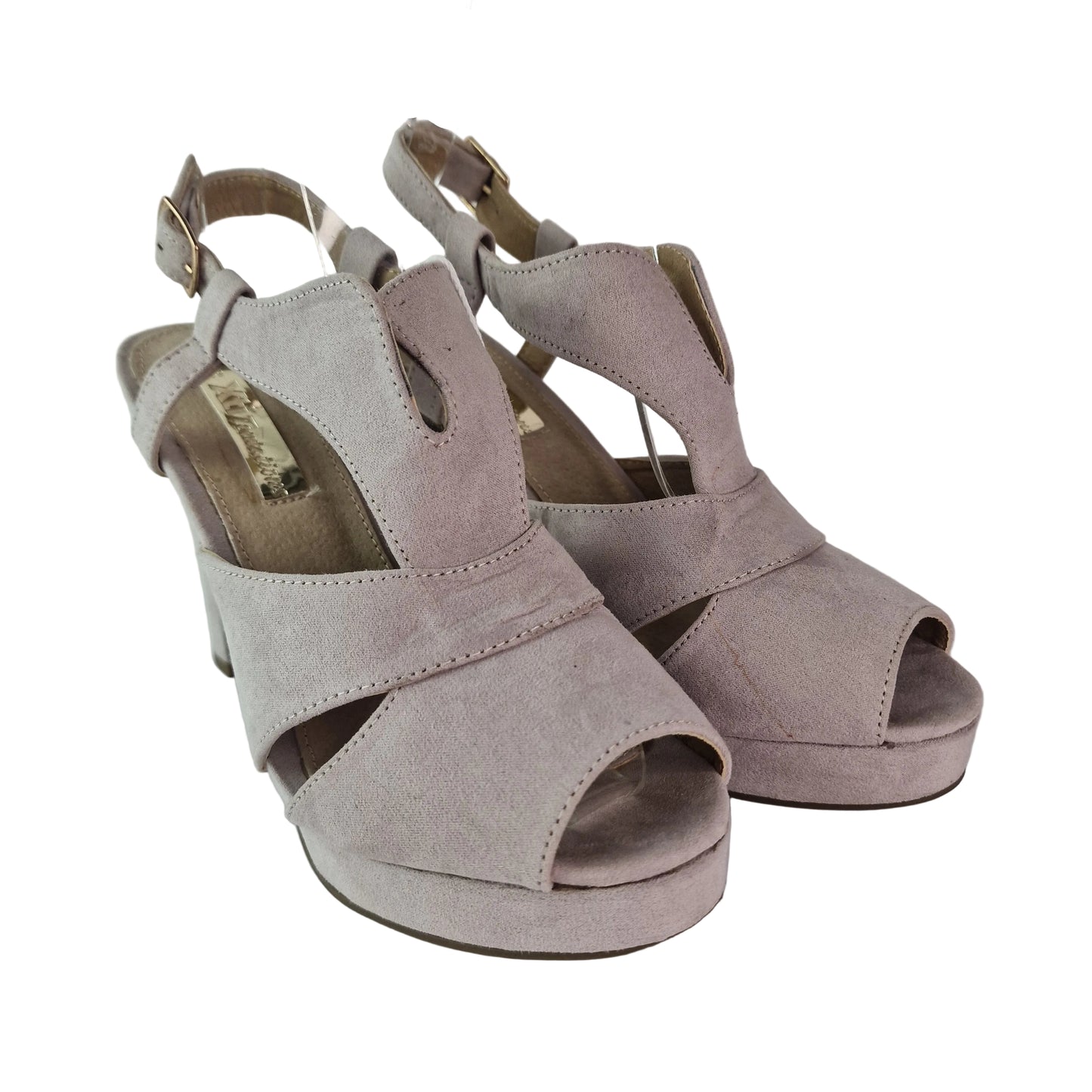 Sandalia Xti de Tacón Nude en Antelina con Plataforma de 3cm
