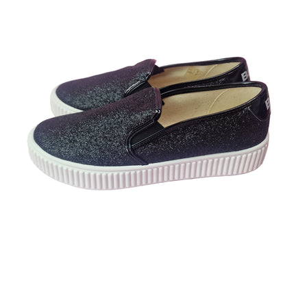 Zapatilla Sin cordones Glitter Negro B&W