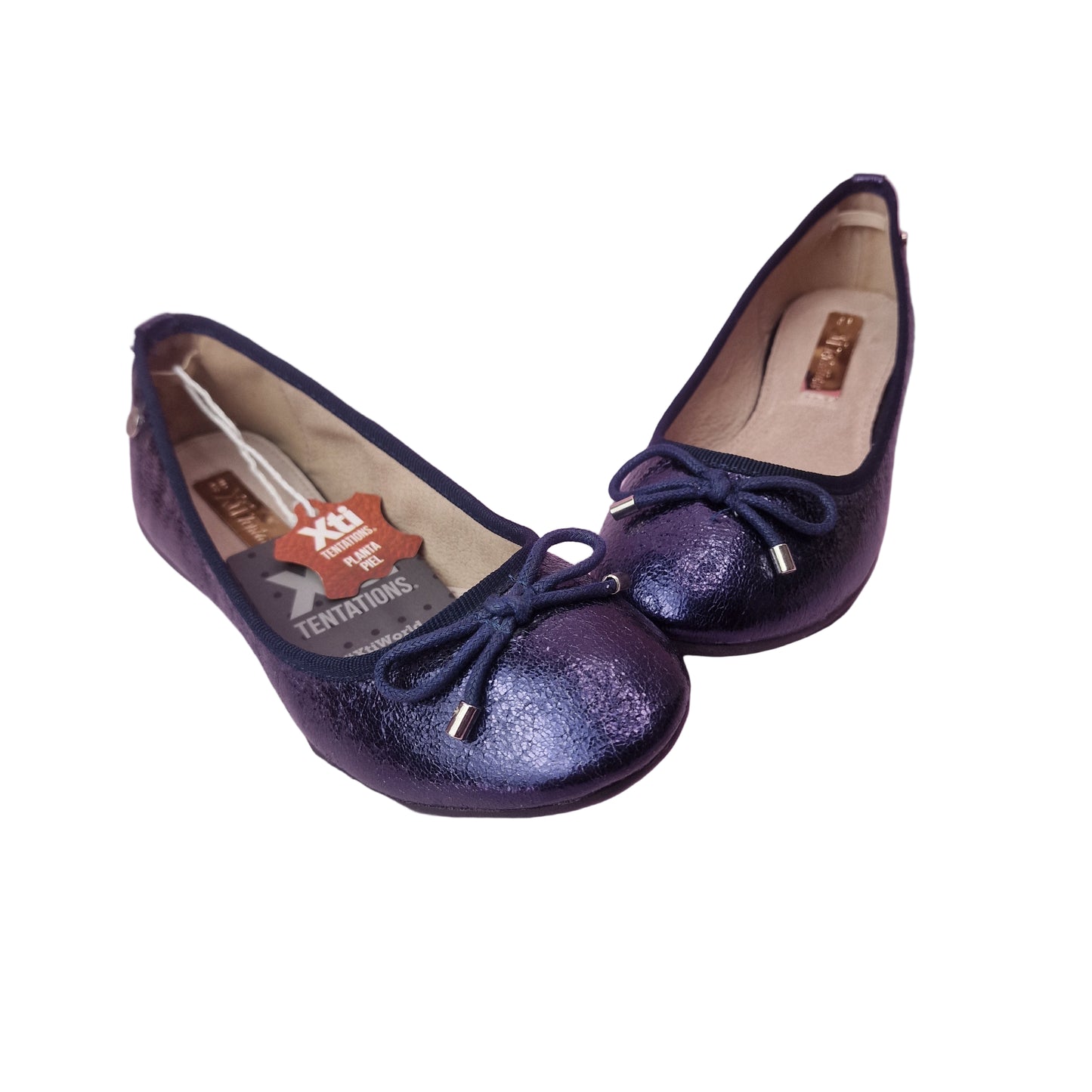Manoletina Metalizada Navy Xti