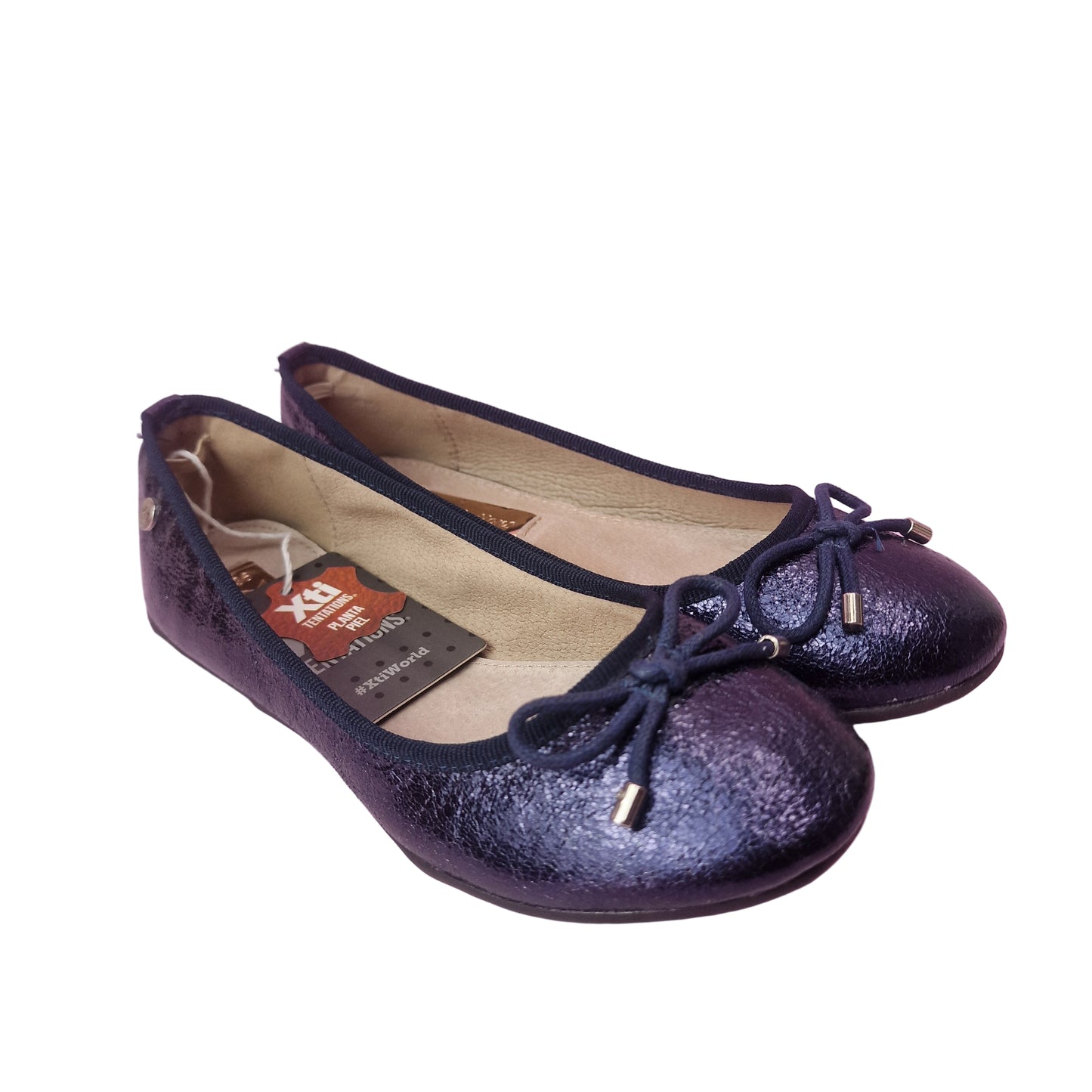 Manoletina Metalizada Navy Xti