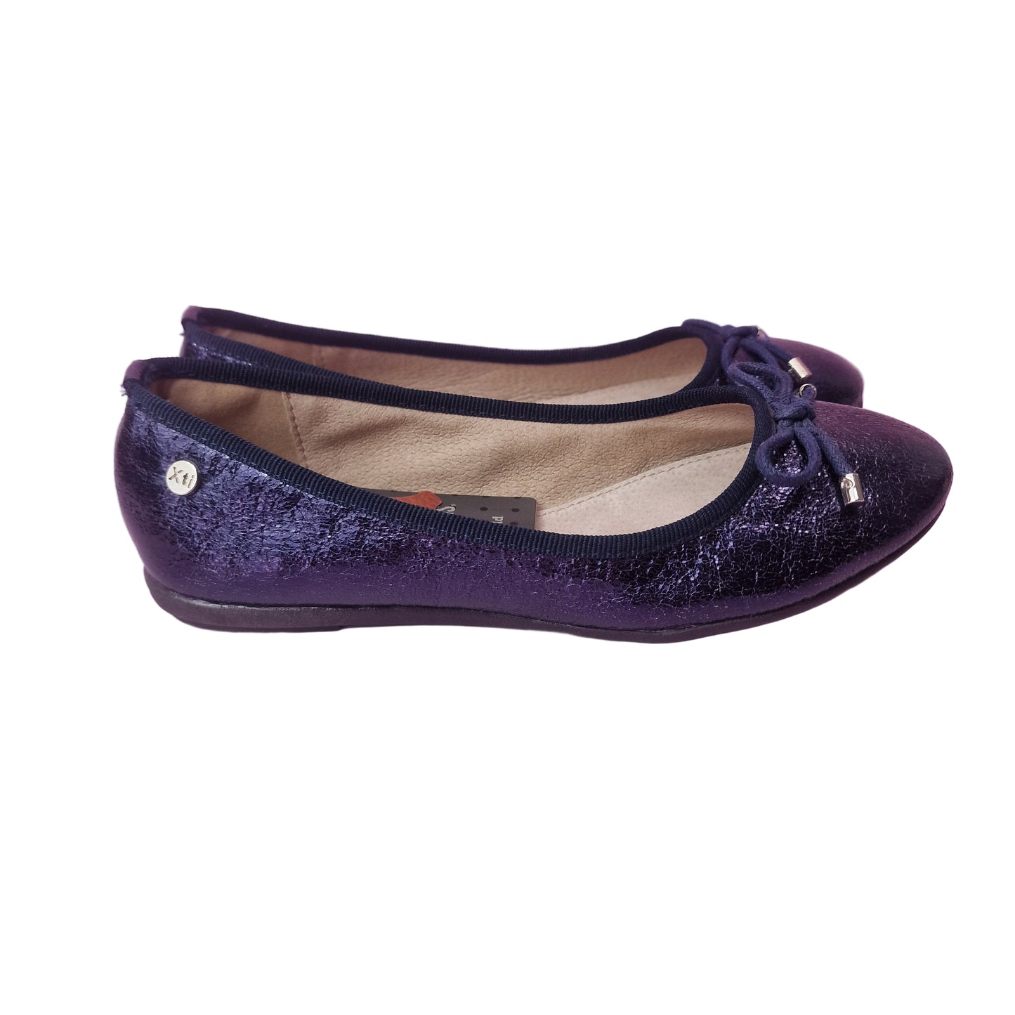 Manoletina Metalizada Navy Xti