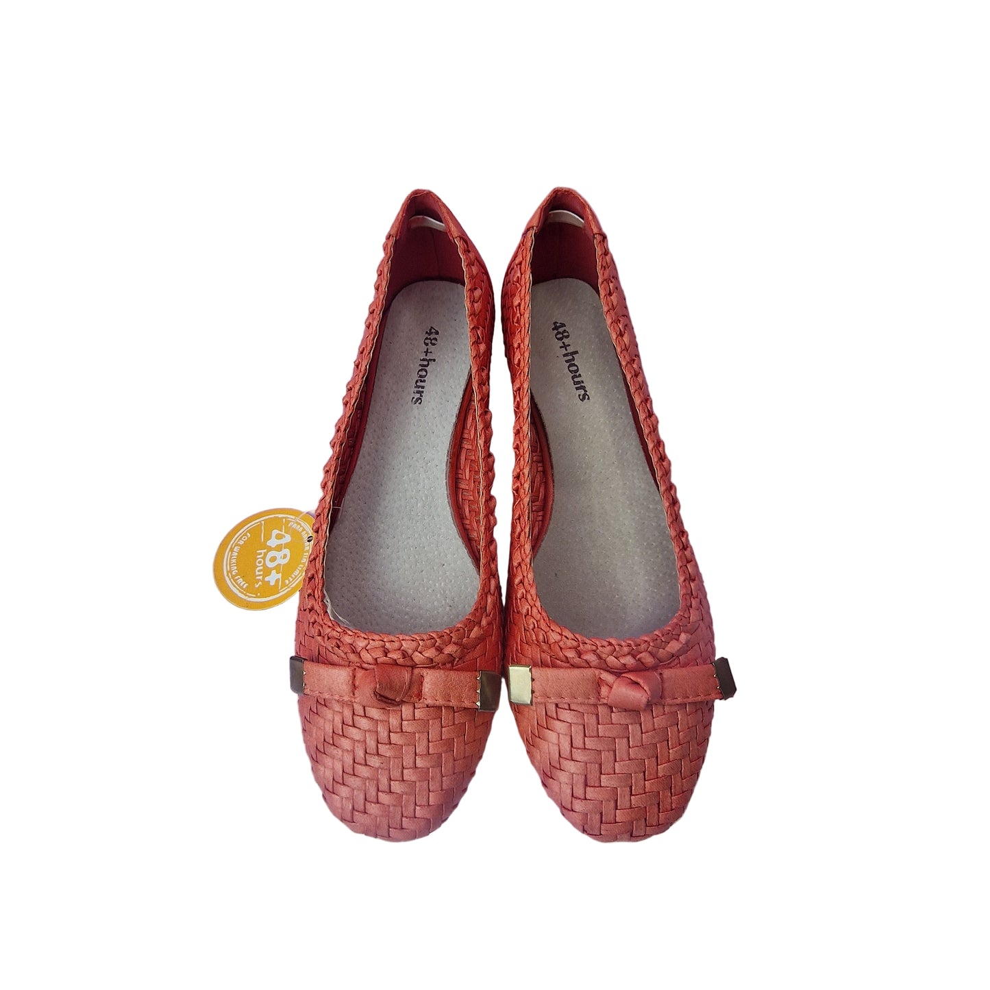 Zapato Trenzado Coral Rojizo 48 horas