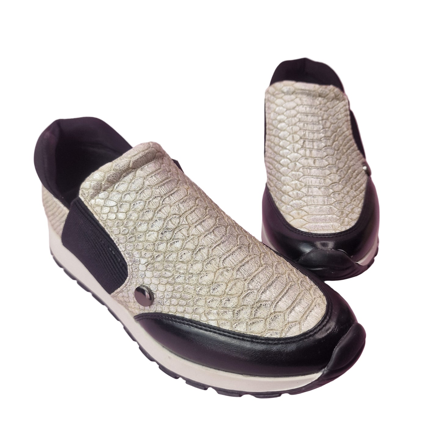 Deportiva Serpiente Metalizada Plata