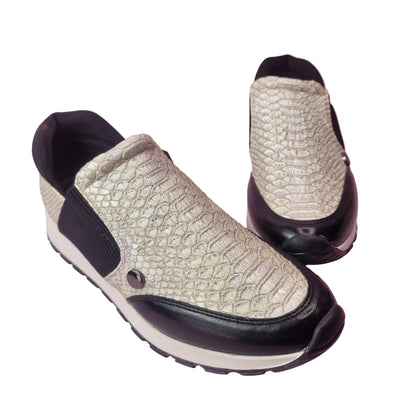 Deportiva Serpiente Metalizada Plata