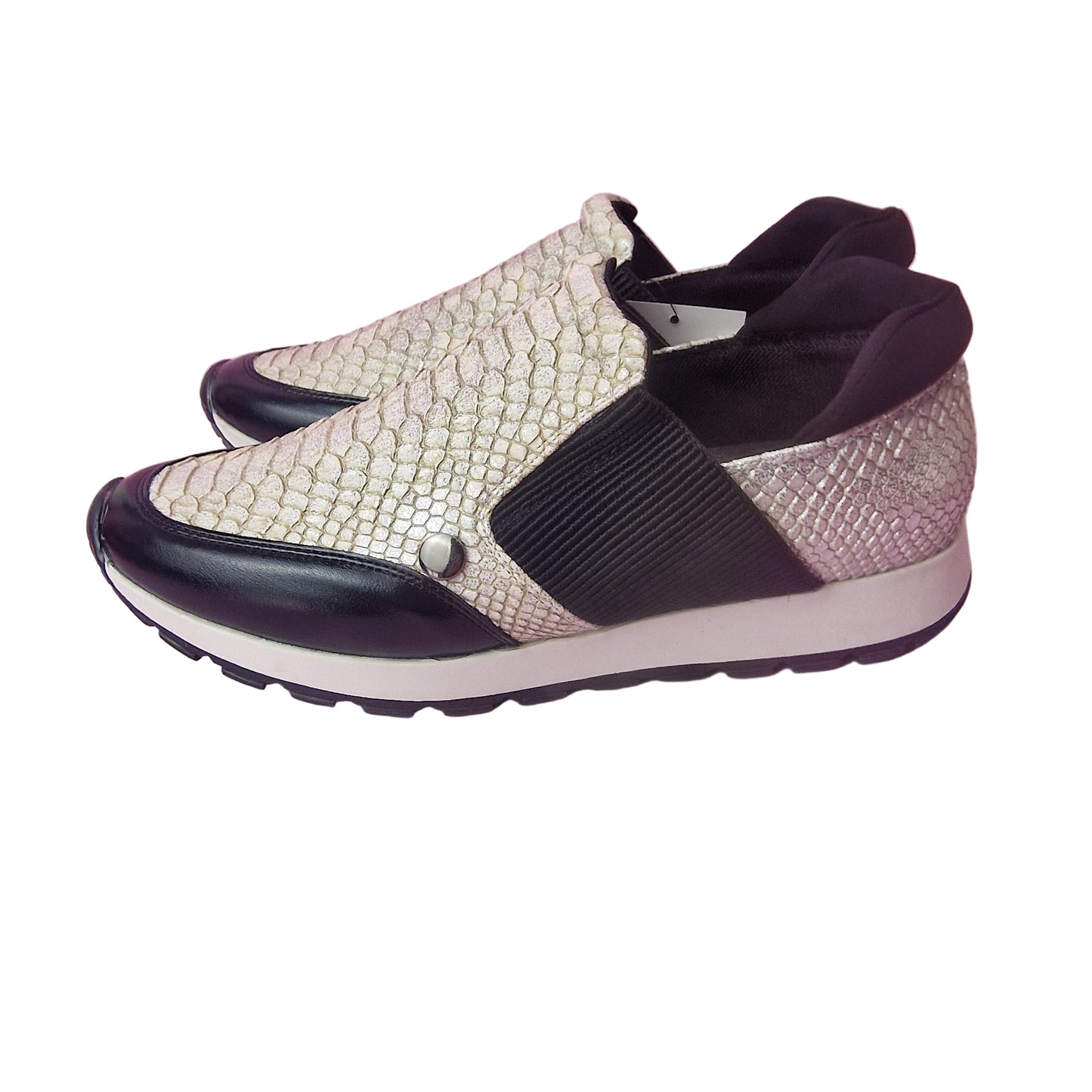Deportiva Serpiente Metalizada Plata