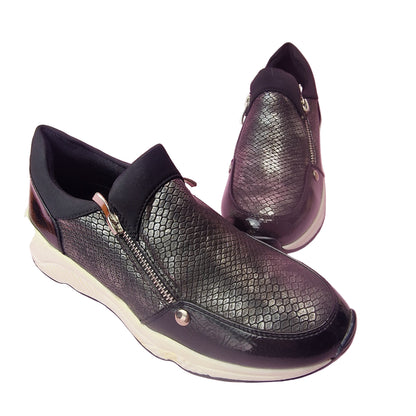 Deportiva Serpiente Metalizado Negro
