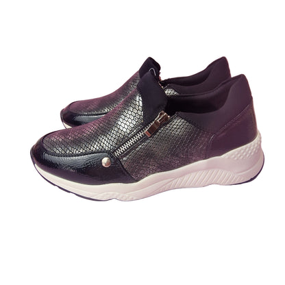 Deportiva Serpiente Metalizado Negro