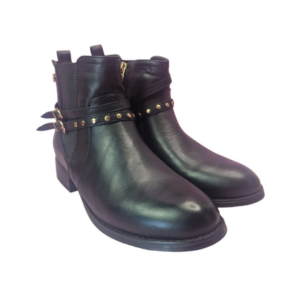 Botín Negro Tachuelas Xti