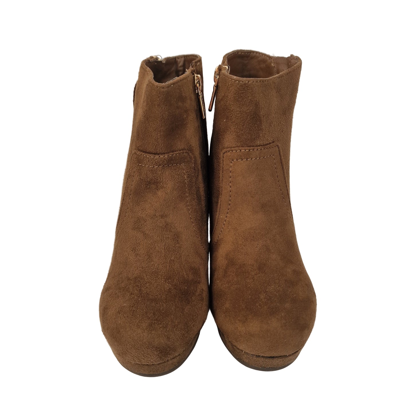 Botín Cremallera Antelina Camel